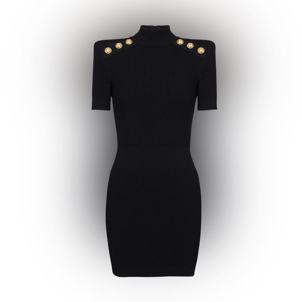 Balmain short black dress
